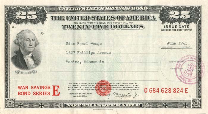 25 Dollar Savings Bond